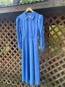 1970’s periwinkle maxi dress