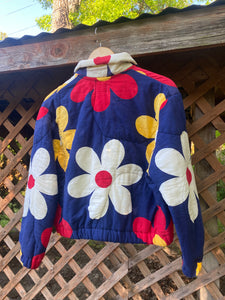 handmade cotton floral bomber