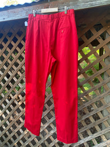 1970’s fiery red trousers
