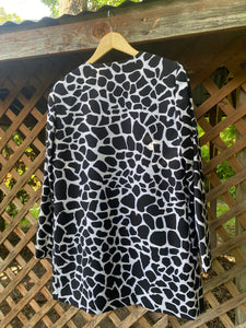 1990’s cow print throw-over jacket