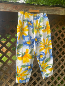 Y2K floral capri pants
