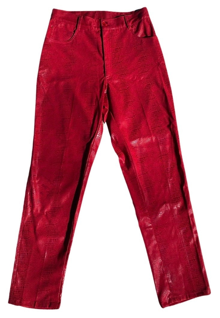 1990's faux snakeskin high waisted pants