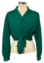Load image into Gallery viewer, 1980&#39;s evergreen button up blouse
