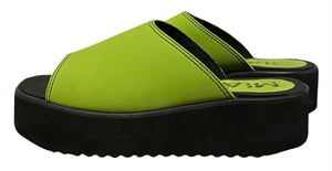 Y2K lime platform sandals- size 8
