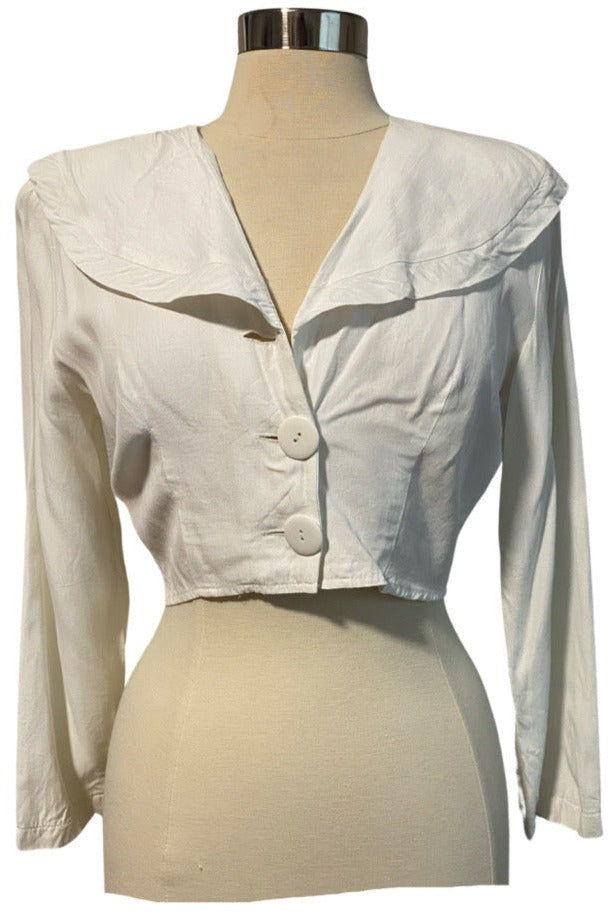 1980's cotton cropped blouse