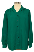 Load image into Gallery viewer, 1980&#39;s evergreen button up blouse
