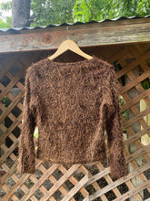 Load image into Gallery viewer, 1990’s brown shaggy long sleeve top
