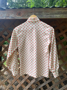 1960’s pussybow polka dot blouse